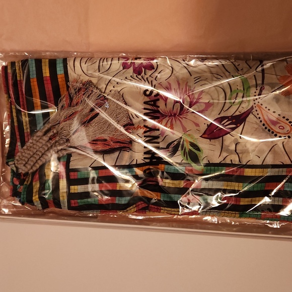 Johnny Was Multicolor Butterfly and Stripe Scarf - Picture 6 of 10